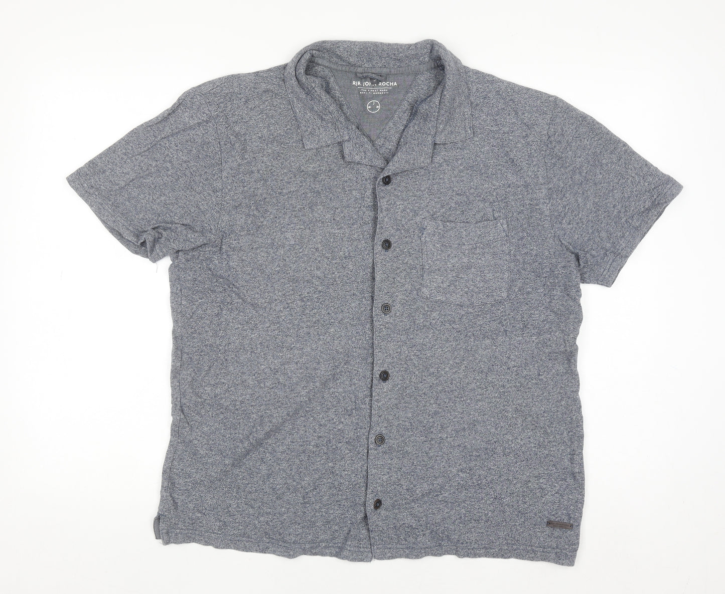 RJR John Rocha Men’s Grey Cotton Short Sleeve Polo Shirt Size M