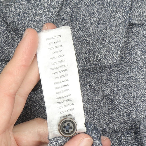 RJR John Rocha Men’s Grey Cotton Short Sleeve Polo Shirt Size M