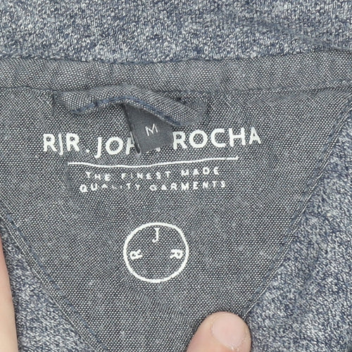 RJR John Rocha Men’s Grey Cotton Short Sleeve Polo Shirt Size M