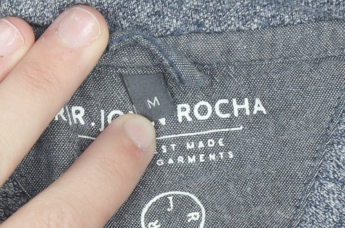 RJR John Rocha Men’s Grey Cotton Short Sleeve Polo Shirt Size M