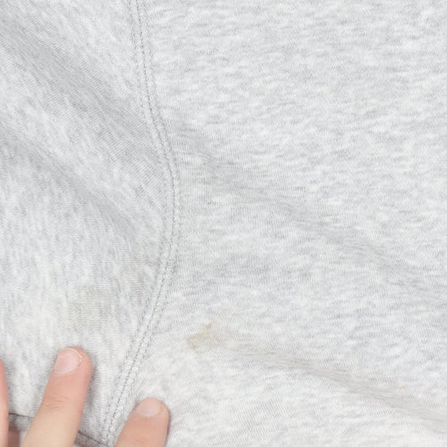 Adidas Men's Grey Pullover Hoodie Medium Logo Fleece Sweatshirt