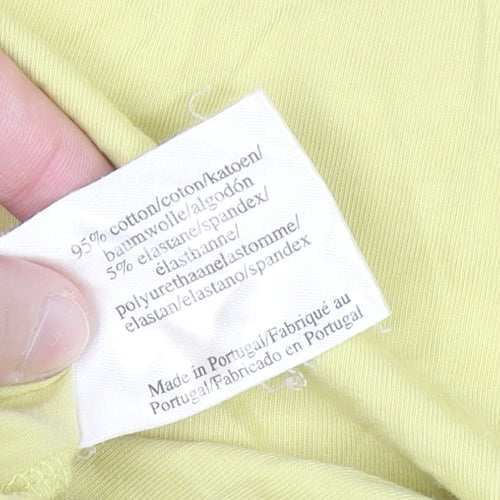 Laura Ashley Women’s Yellow Long Sleeve Cotton Stretch T-Shirt UK 8