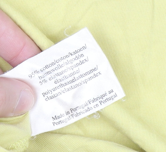 Laura Ashley Women’s Yellow Long Sleeve Cotton Stretch T-Shirt UK 8