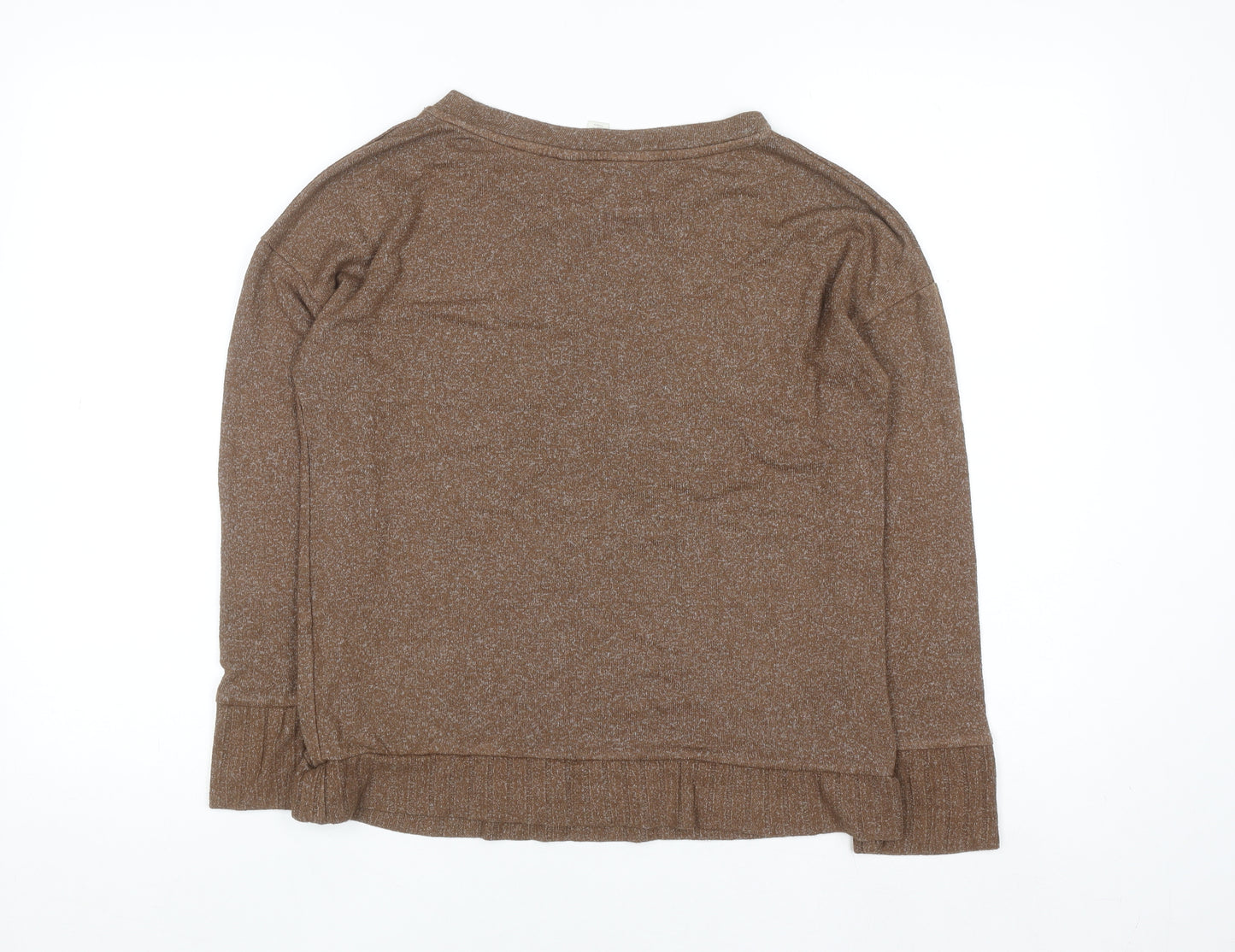 Marks and Spencer Women Brown Size 8 Lounge Edit Long Sleeve Top