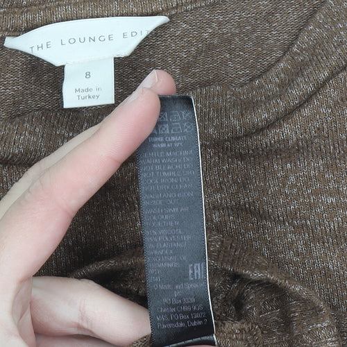 Marks and Spencer Women Brown Size 8 Lounge Edit Long Sleeve Top