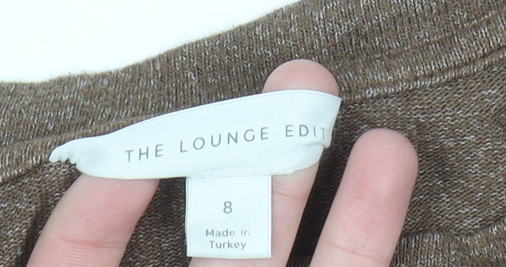 Marks and Spencer Women Brown Size 8 Lounge Edit Long Sleeve Top
