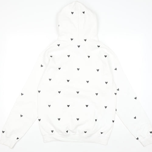 MARIAGULINA Women’s White Printed Pullover Hoodie Size S