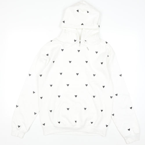 MARIAGULINA Women’s White Printed Pullover Hoodie Size S