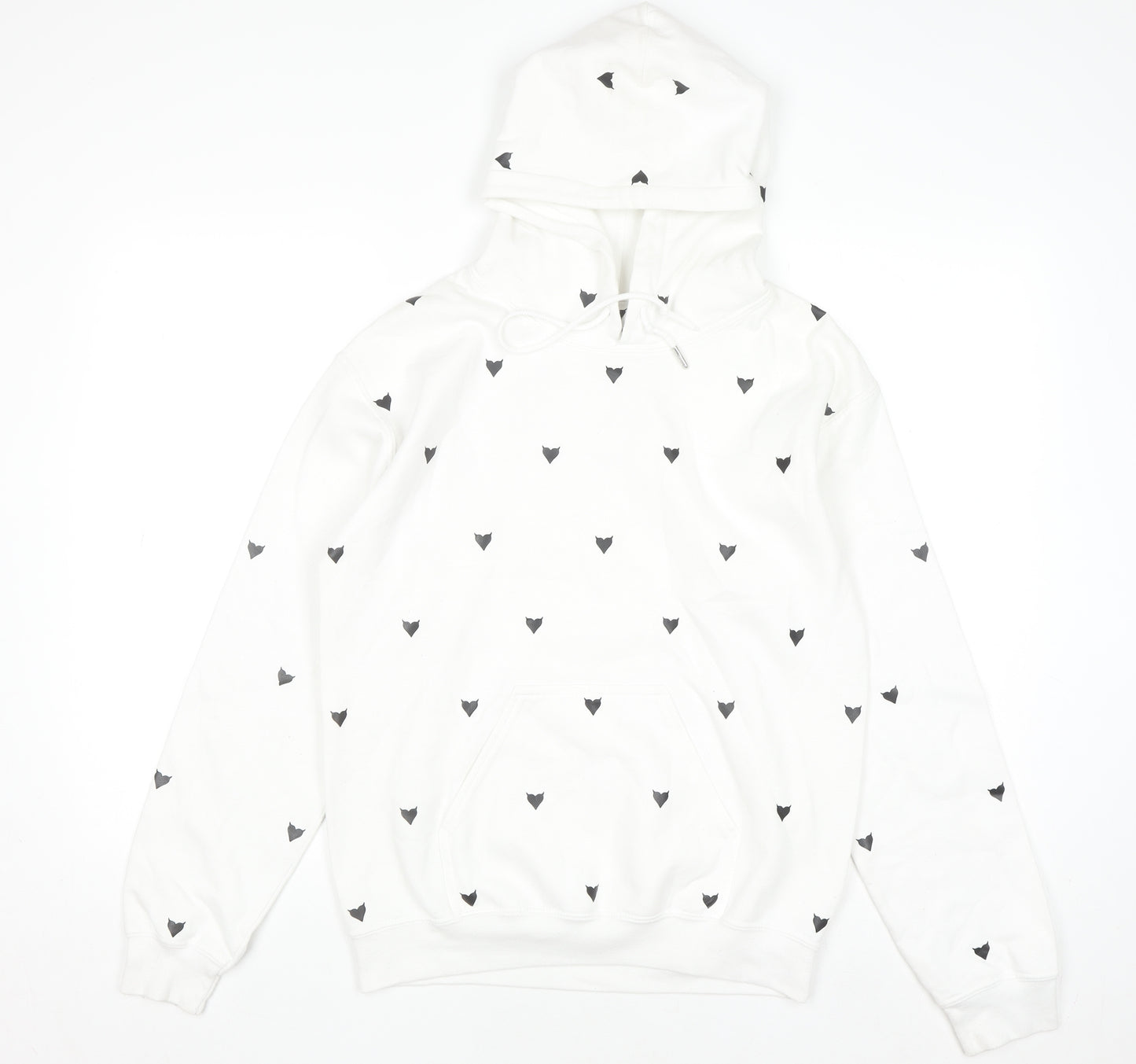 MARIAGULINA Women’s White Printed Pullover Hoodie Size S