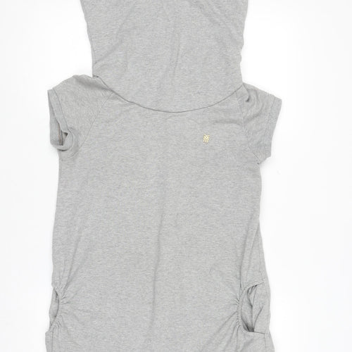 Fenchurch Women's Grey Short Sleeve Pullover Hoodie Tunic Size S