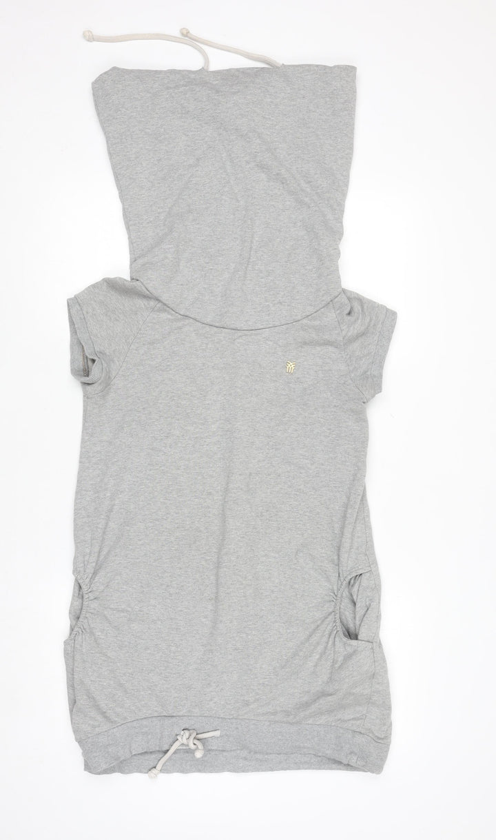 Fenchurch Women's Grey Short Sleeve Pullover Hoodie Tunic Size S