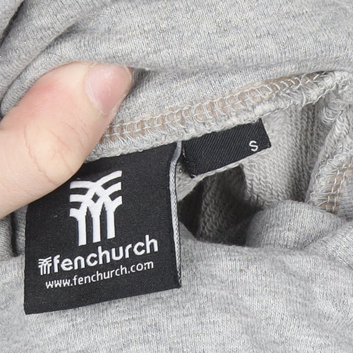 Fenchurch Women's Grey Short Sleeve Pullover Hoodie Tunic Size S