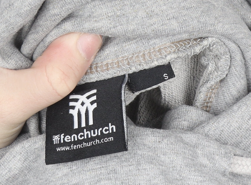 Fenchurch Women's Grey Short Sleeve Pullover Hoodie Tunic Size S