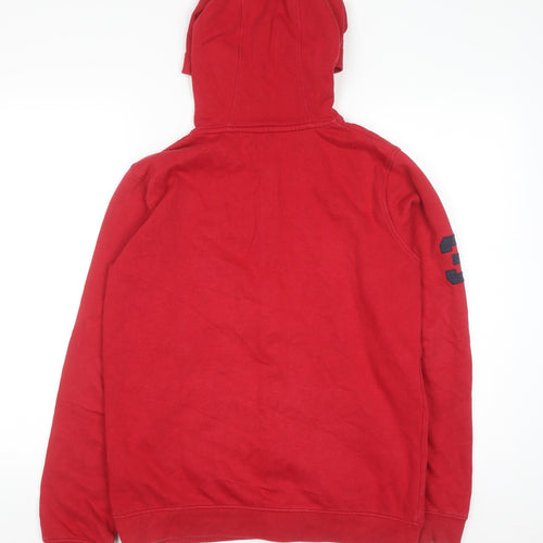 U.S. Polo Assn Boys Red Full Zip Hoodie Size 15-16 Years Cotton Blend