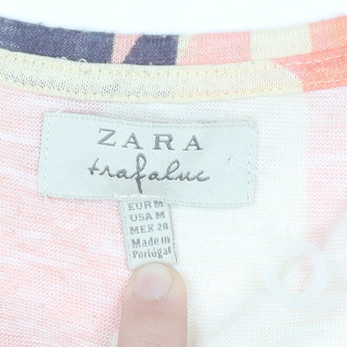 Zara Trafaluc Women's Multicoloured Aztec Print Sleeveless V-Neck Tank Top - Size 12