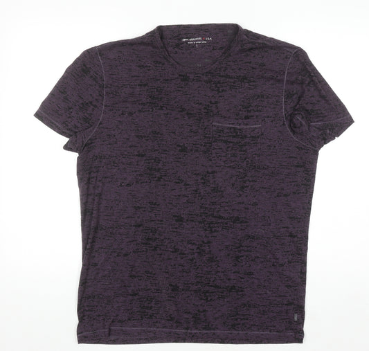 John Varvatos Men’s Purple Crew Neck Short Sleeve T-Shirt Size L