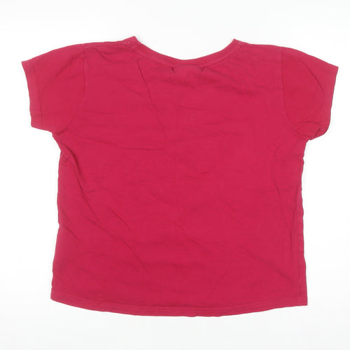 Animal Teens Pink Cotton Short Sleeve Crew Neck T-Shirt Size 14