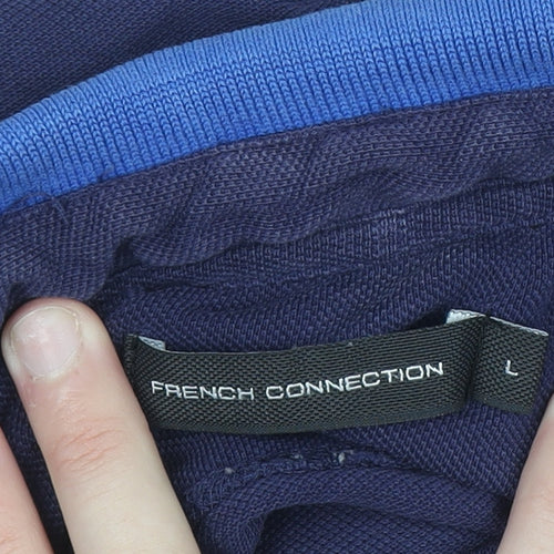 French Connection Men's Purple Polo Shirt Size L Cotton Casual Top