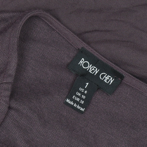 Ronen Chen Women's Purple Asymmetric Hi-Low Dress Size 10