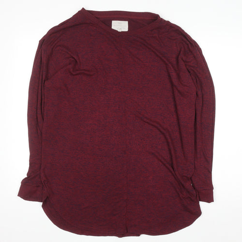 Next Women’s Burgundy Long Sleeve Viscose Blend Tunic Top Size 16