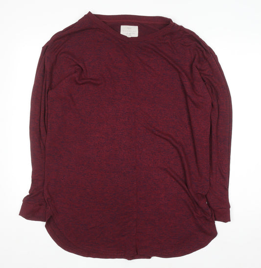 Next Women’s Burgundy Long Sleeve Viscose Blend Tunic Top Size 16