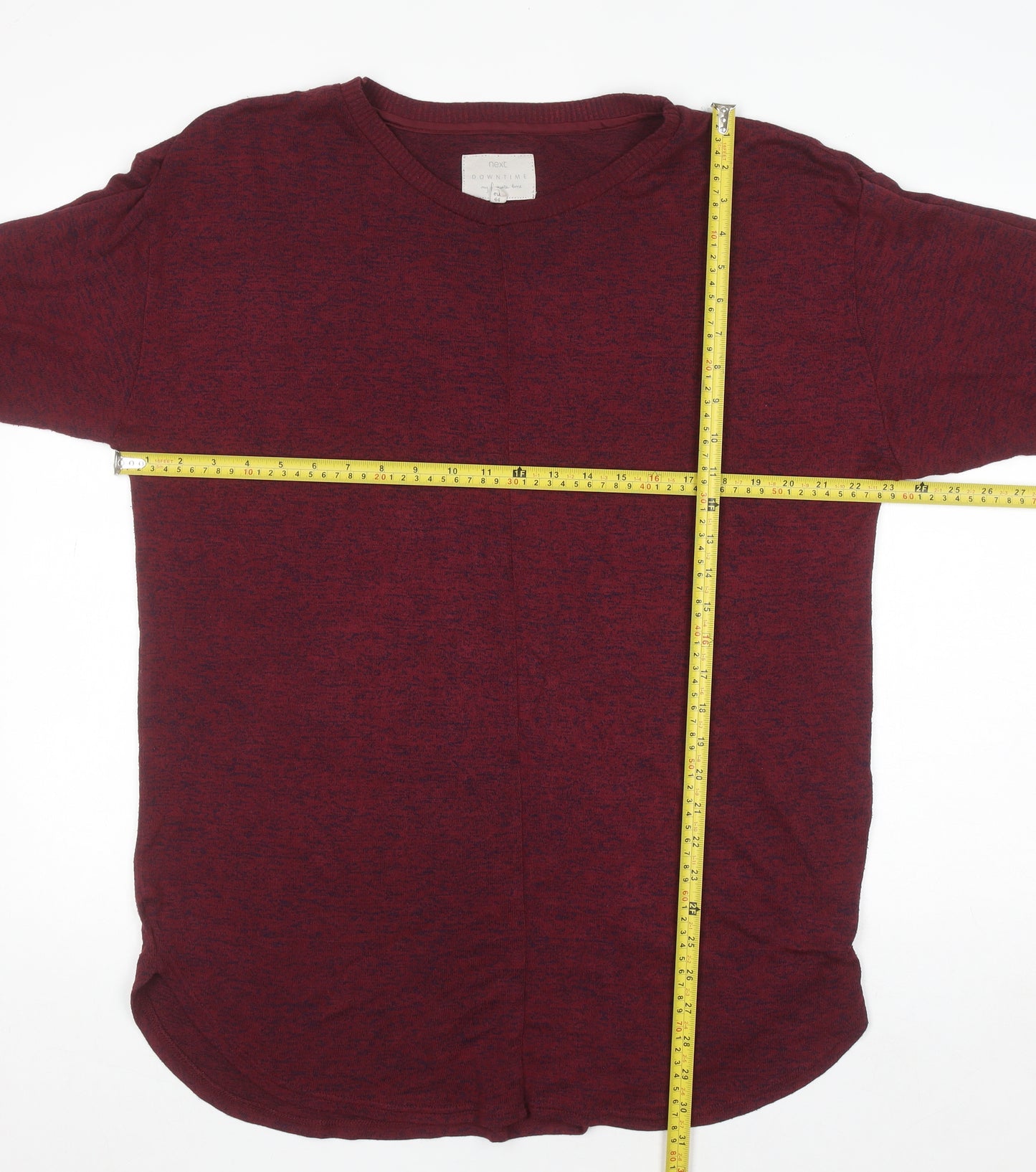 Next Women’s Burgundy Long Sleeve Viscose Blend Tunic Top Size 16