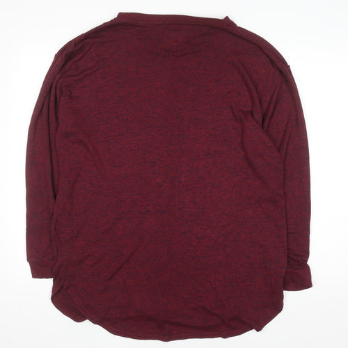 Next Women’s Burgundy Long Sleeve Viscose Blend Tunic Top Size 16