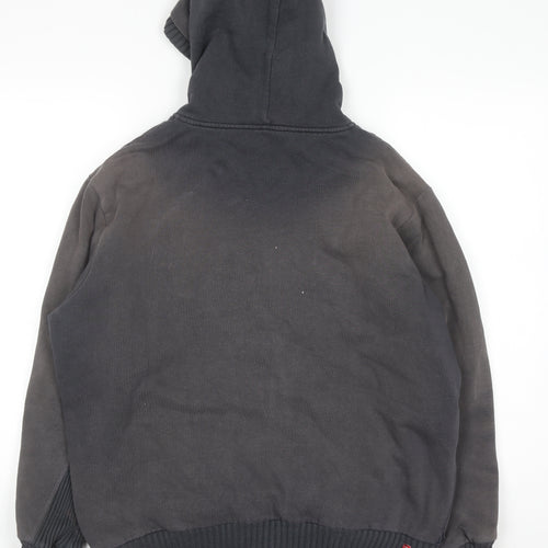 BAUM Men’s Grey Full Zip Fleece Hoodie M Regular Fit