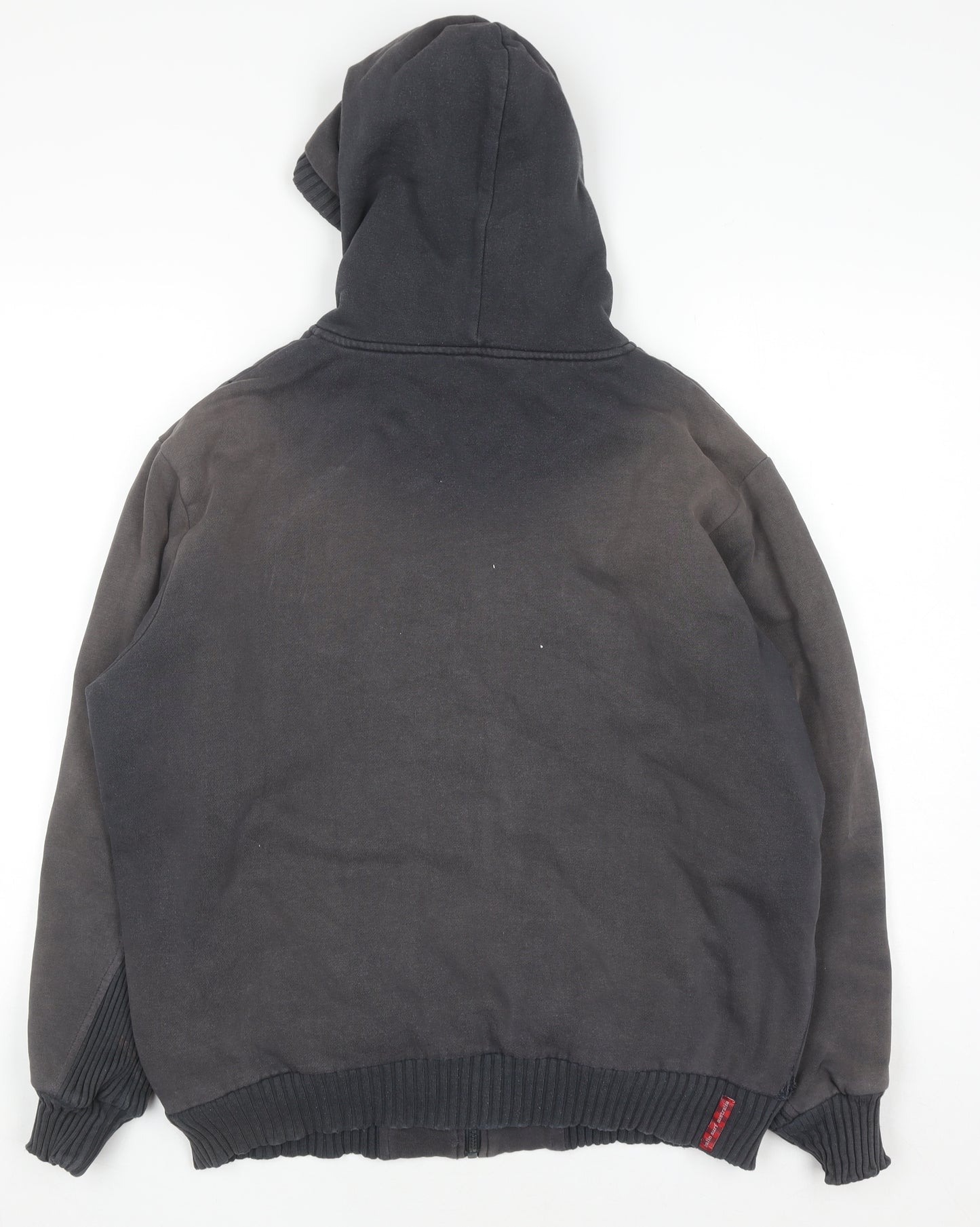 BAUM Men’s Grey Full Zip Fleece Hoodie M Regular Fit