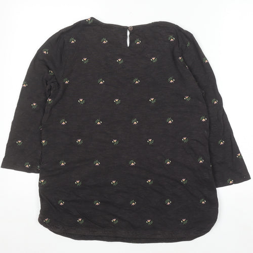 Fat Face Women’s Brown Floral Embroidered Tunic Blouse UK 10