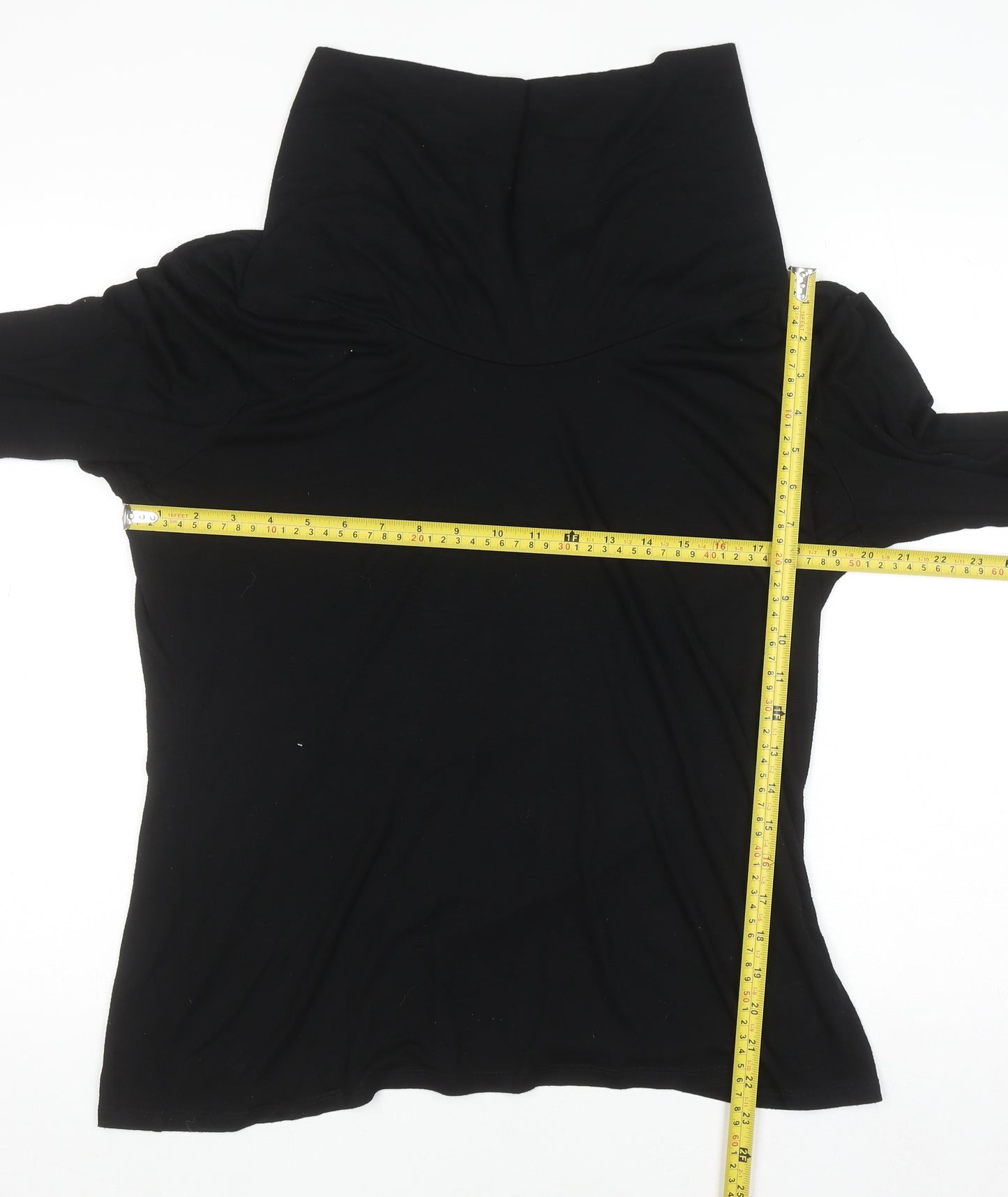 Next Women’s Black Roll Neck Long Sleeve Jersey Top UK 20