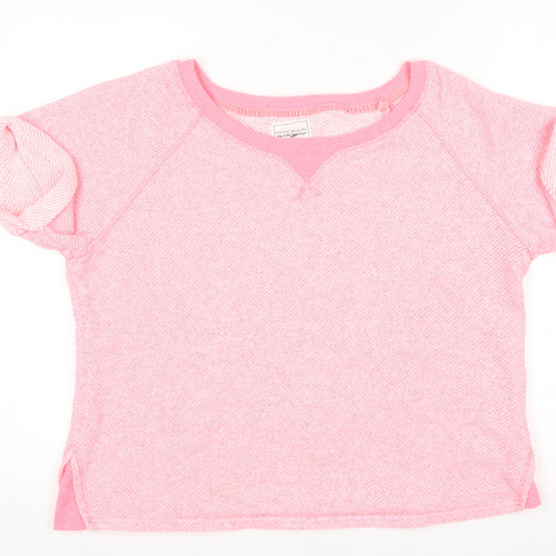 Next Women’s Pink Cotton Blend Short Sleeve Jersey T-Shirt Size 14