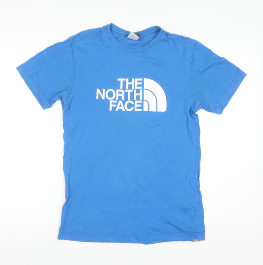 The North Face Men's Blue Graphic Print Cotton T-Shirt XS