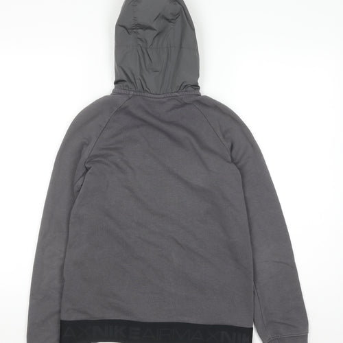 Nike Teens Grey Full Zip Hoodie Air Max Logo L 12-13 Yrs