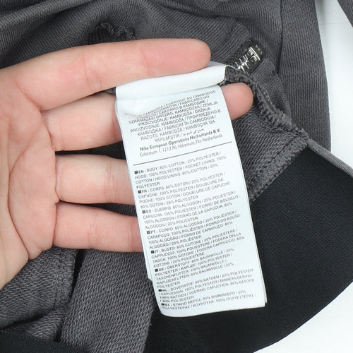 Nike Teens Grey Full Zip Hoodie Air Max Logo L 12-13 Yrs