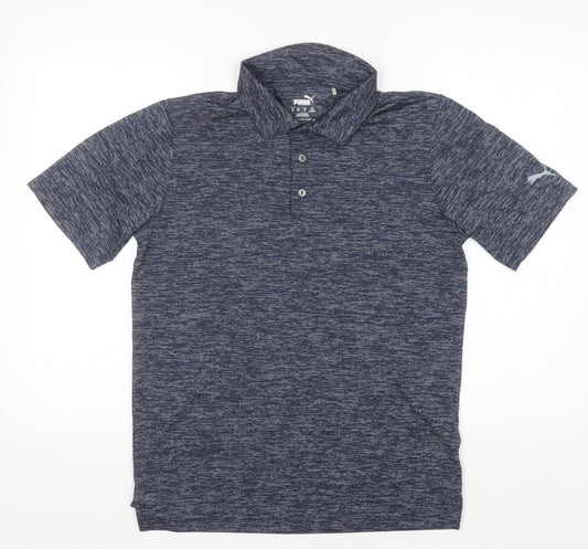 Puma Men's Blue Short Sleeve Performance Polo Shirt Size S