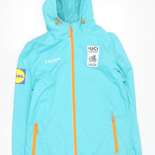 Kukri Womens Blue Hooded Waterproof Jacket Size 12 UCI Glasgow Scotland