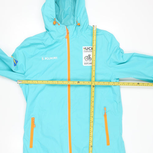 Kukri Womens Blue Hooded Waterproof Jacket Size 12 UCI Glasgow Scotland