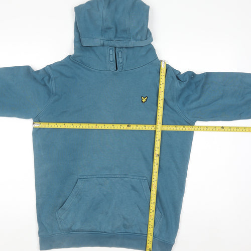 Lyle & Scott Junior Boys Ink Blue Pullover Hoodie 14-15 Years Cotton Blend