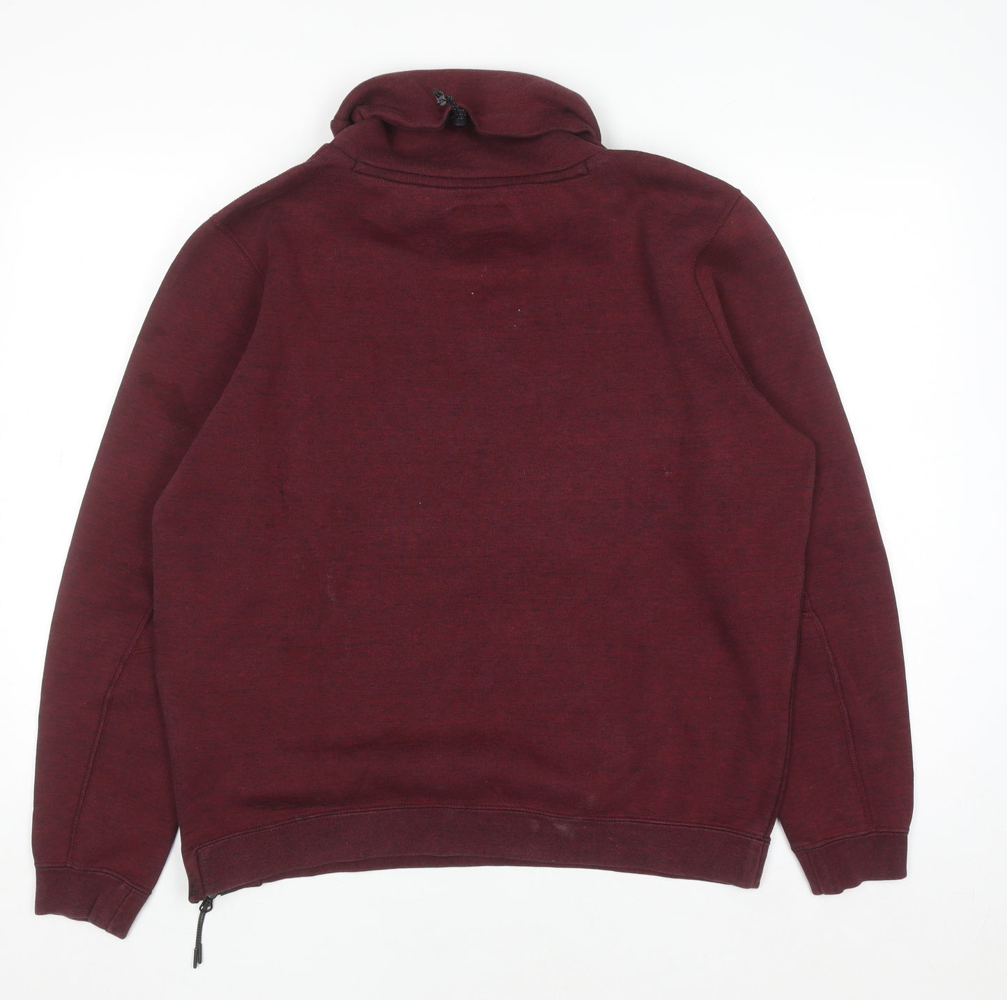 Nike Men's Red High Neck Pullover Sweatshirt Zip L