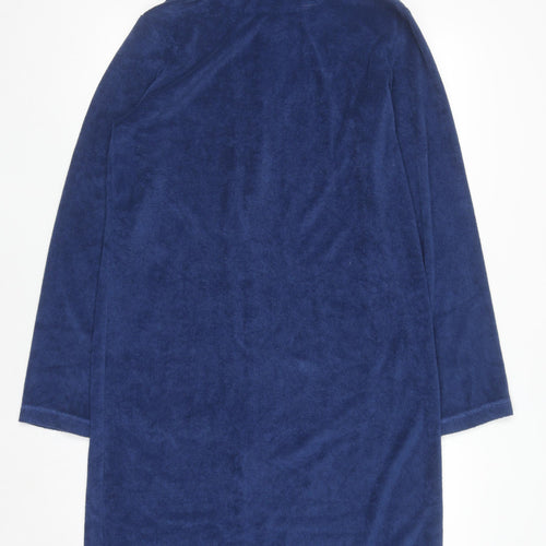 H&M Boys Blue Full Zip Hoodie Jacket Size 14 Long Sleeve Fleece Cotton Blend