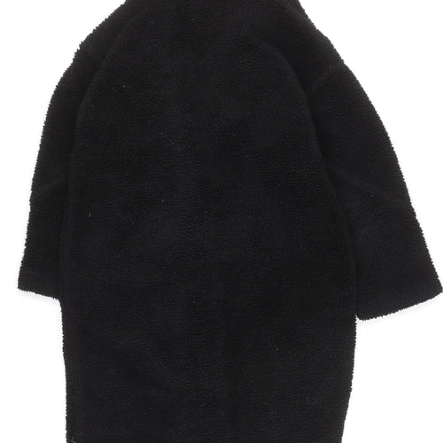 By Clara Women’s Black Long Fleece Overcoat L