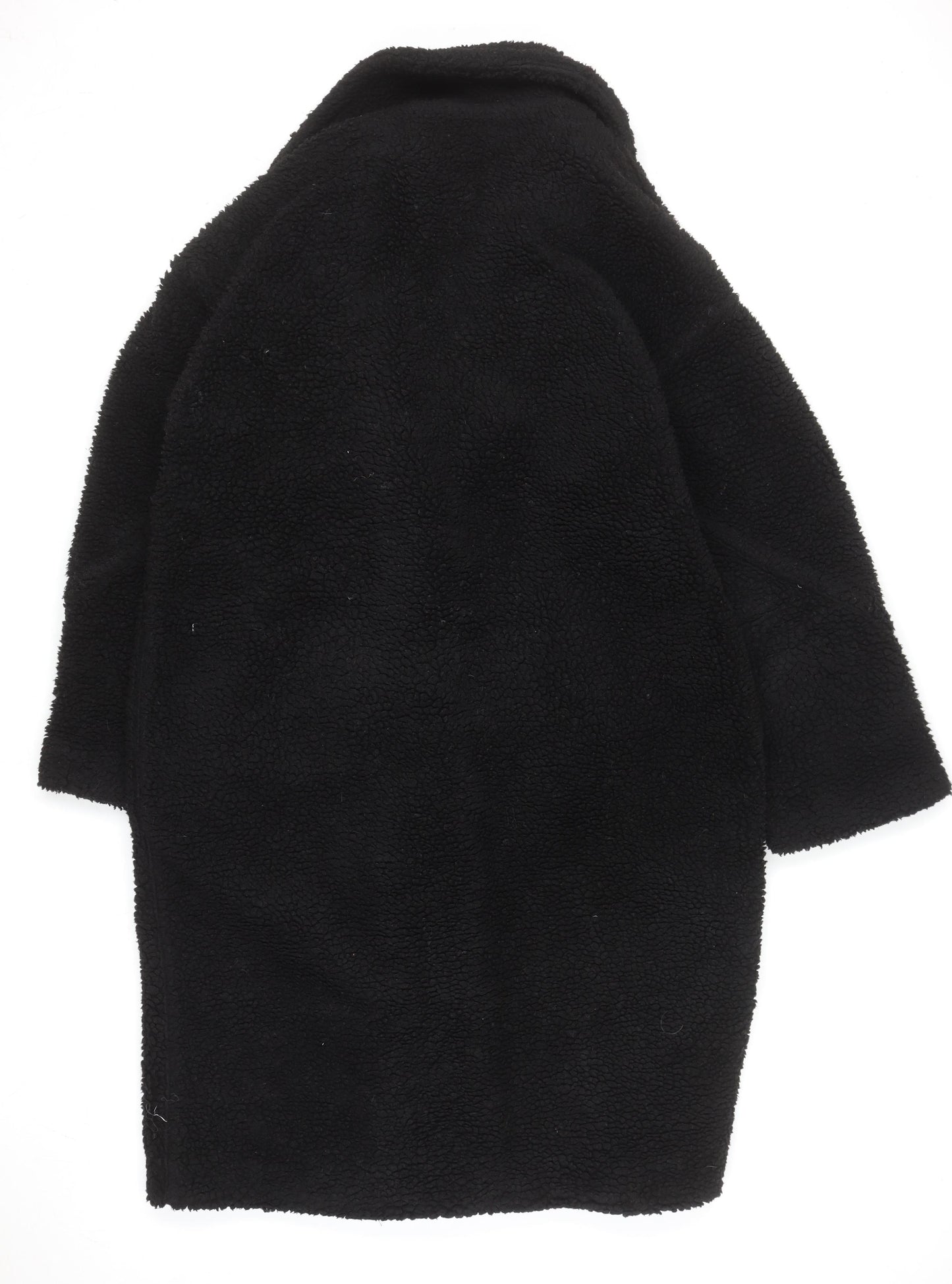 By Clara Women’s Black Long Fleece Overcoat L