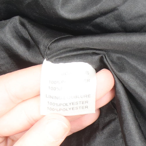By Clara Women’s Black Long Fleece Overcoat L