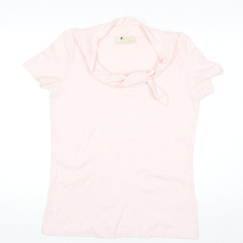Ann Harvey Women's Pink Cotton Short Sleeve Basic T-Shirt Size 18