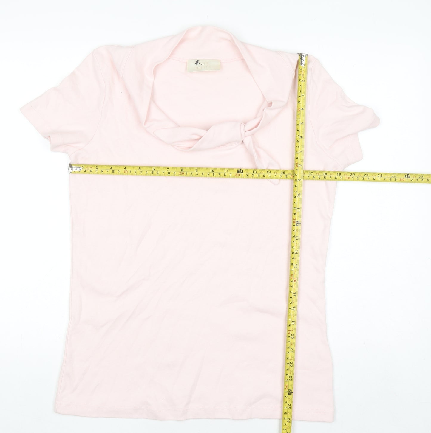 Ann Harvey Women's Pink Cotton Short Sleeve Basic T-Shirt Size 18