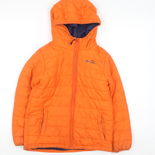 Peter Storm Boys Orange Hooded Puffer Jacket 9-10 Years Winter Coat