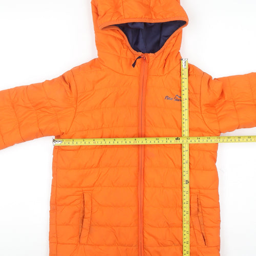 Peter Storm Boys Orange Hooded Puffer Jacket 9-10 Years Winter Coat