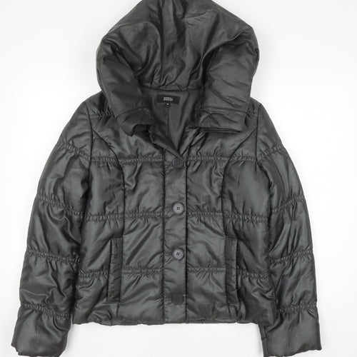 Marks & Spencer Women’s Grey Puffer Jacket UK 14 Hooded Short Coat