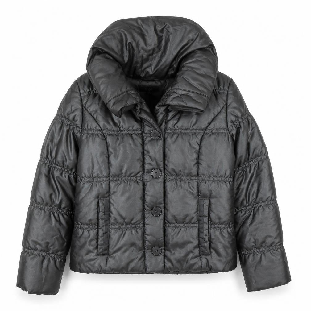 Marks & Spencer Women’s Grey Puffer Jacket UK 14 Hooded Short Coat